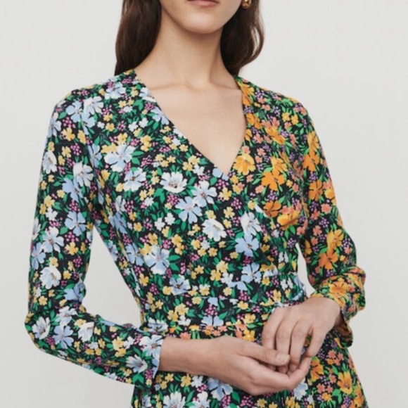 Maje floral print midi dress - Picture 4 of 11